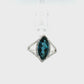 14K White Gold Marquise London Blue Topaz Statement Ring