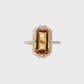 14K Yellow Gold Citrine and Diamond Cocktail Ring