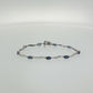 14K White Gold Oval Sapphire and Diamond Bracelet