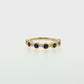 14K Yellow Gold Bezel Set Sapphire and Diamond Ring