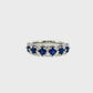 14K White Gold Sapphire and Diamond Ring