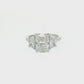 14K White Gold Radiant Lab Grown Diamond Three-Stone Ring (4 1/4 CTW)