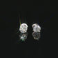 Martini Set Natural Diamond Stud Earrings in 14 Karat White Gold (2 CTW)