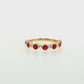 14K Yellow Gold Ruby and Diamond Stackable Ring