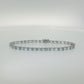 Oval Aquamarine Tennis Bracelet in Sterling Silver