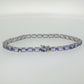 Oval Tanzanite Tennis Bracelet in Sterling Silver