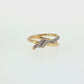 Diamond Knot Band Ring in 14K Yellow Gold