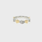 14K Two-Tone Gold Art Deco Diamond Band Ring