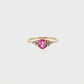 Oval Pink Sapphire Diamond Accent Ring in 14K Rose Gold