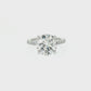 5.00ct Round Lab-Grown Diamond Engagement Ring in 14K White Gold