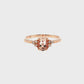 Oval Morganite and Diamond Ring in Rose Gold