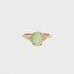 Oval Opal and Diamond Ring in 14K Yellow Gold