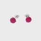 2.00ctw Round Ruby Stud Earrings in 14K White Gold
