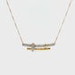 Diamond Overlapping Bar Necklace in 14K Yellow Gold