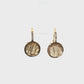 14K Yellow Gold Smokey Quartz Diamond Drop Earrings