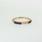 14K Yellow Gold Sapphire and Diamond Ring
