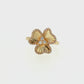 Diamond Floral Cocktail Ring in 14K Yellow Gold