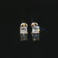 2 CTW Princess Cut Lab Grown Diamond Stud Earrings in 14K Yellow Gold