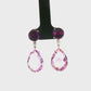 14K Yellow Gold Amethyst and Diamond Drop Earrings