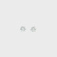 Round Lab-Grown Diamond Stud Earrings in Sterling Silver (1 CTW)