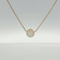 Bezel Set Round Opal Pendant Necklace in 14K Yellow Gold