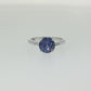 Round Tanzanite and Diamond Accent Ring in Sterling Silver