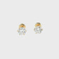 2 CTW Round Lab Grown Diamond Stud Earrings in 14K Yellow Gold