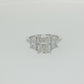 14K White Gold Radiant Lab Grown Diamond Three-Stone Ring (4 1/4 CTW)