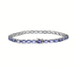 Oval Tanzanite Tennis Bracelet in Sterling Silver