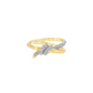 Diamond Knot Band Ring in 14K Yellow Gold