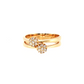 14K Yellow Gold Diamond Cluster Multistone Ring