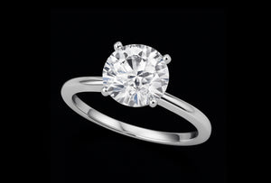 Diamond ring on a black background