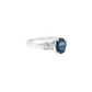 Oval Sapphire and Diamond Ring in 10K White Gold