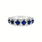 14K White Gold Sapphire and Diamond Ring