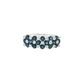10K White Gold Sapphire and Diamond Multi-Stone Ring