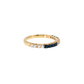 14K Yellow Gold Sapphire and Diamond Ring