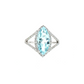 Marquise Sky Blue Topaz and Diamond Halo Cocktail Ring in 14K White Gold