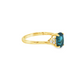 Oval London Blue Topaz Diamond Ring in 10K Gold