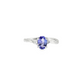 Oval Tanzanite and Diamond Accent Ring in Sterling Silver