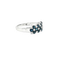 10K White Gold Sapphire and Diamond Multi-Stone Ring