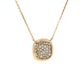 14K Yellow Gold Multi Stone Diamond Pendant Necklace